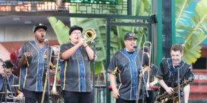 Eric Croissant playing with LALA Brass (Downtown Disney)